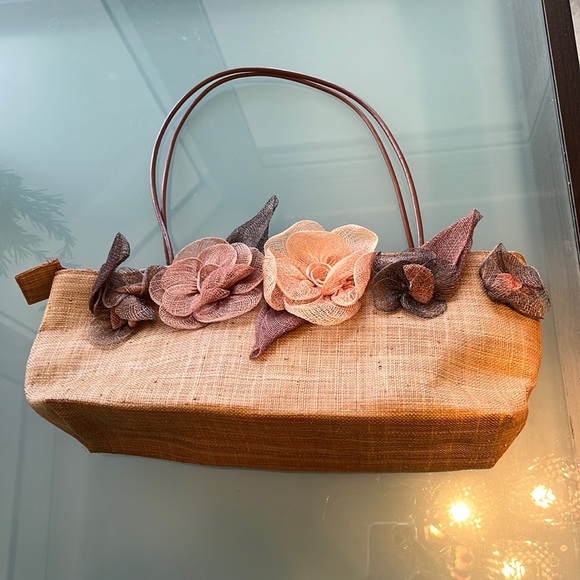 Woman’s bag brown flour raffia - Picture 1 of 5
